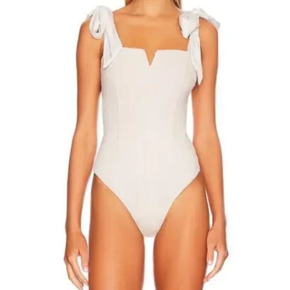 Free People Intimately XL Harvest Moon Lola Bodysuit Tie Shoulder NWT - Picture 3 of 10